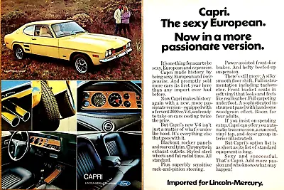 1972 Mercuri Capri V6 Coupe—original Vintage 2-page Magazine Advertisement Ad • $9.88
