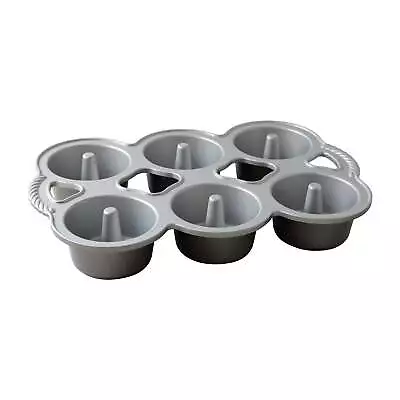 Mini Angel Food Cakes 6 Cavity Nonstick Cast Aluminum Gray • $28.86