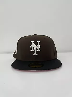 New Era NY Mets Pink Mocha 2.0 Collection MLB Fitted Cap Hat Size 7 1/4 • $49.99