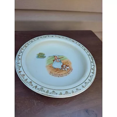 Baby Bunting Went Hunting Holdfast Vintage Baby Plate • $29.99