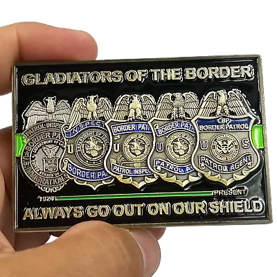 EL13-003 Border Patrol Agent Timeline CBP BPA Challenge Coin Thin Green Line Hon • $19.99