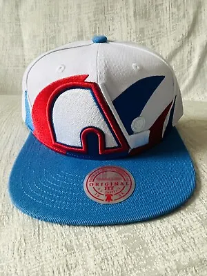 Mitchell & Ness NHL Quebec Nordiques Sharktooth Logo Snapback Hat Cap NEW • $29.39