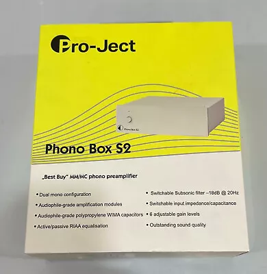 Project Phono Box S2 MM/MC Phono (Silver) In 100-240v Made In Europe • $140