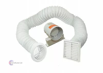 4  5  6  Inline Extractor Fan Timer Or Std Full Kit Ventilation Bathroom Shower • £27.99