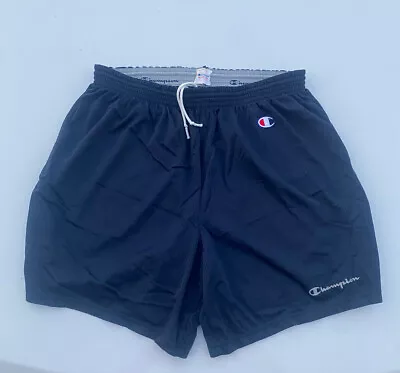 Vintage Champion Mesh Shorts Drawstring Navy Blue Men’s Size XL 40-42 • $17.99