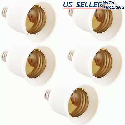 5x Light Bulb Socket Adapter Candelabra E12 To Medium Base E26 Screw Enlarger • $6.99