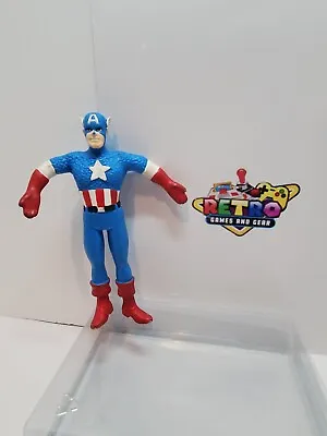 *VTG* 1989 Just Toys Marvel Super Hero CAPTAIN AMERICA Bendable Action Figure 6' • $7.18