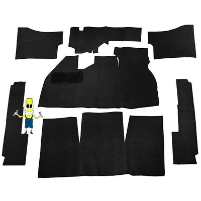 Empi Black 7 Piece Carpet Kit For VW Bug / Beetle Sedan 1969-1972 With Foot Rest • $178.95