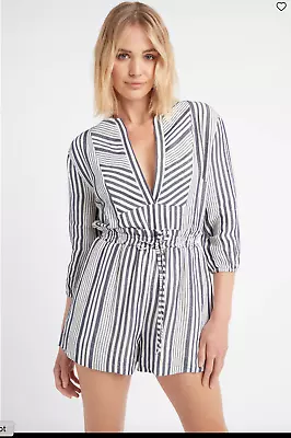 Gorgeous Kookai  Blue / White Stripe Playsuit BNWOT Size 36 RRP- $189 • $45