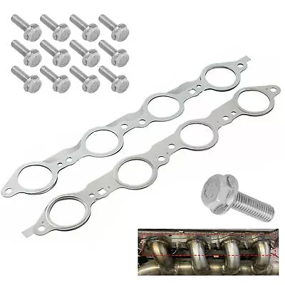 LS MLS Exhaust Manifold Header Gaskets Pair W Bolts For LS1 4.8 5.3 5.7 6.0 6.us • $15.79