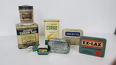 Vintage Medical Medicine Tin Box And Jar Lot Of 8 Box Mixed Age • $100