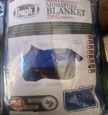 Miniature Horse Winter Turnout Blanket - HeavyWeight - Size 48” Blue/ Black • $58