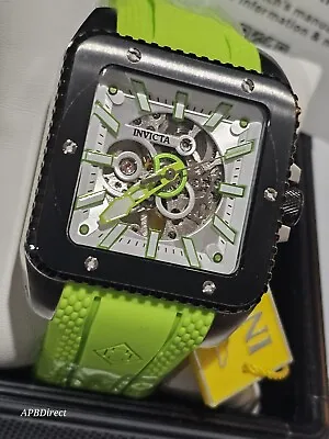 Invicta - CUADRO - Mechanical - Lime Green - Mens Watch • $227.79