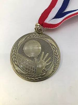 Volleyball Medal Teacher Coach School 16  Ribbon Die Cast Medal Choice Of Color • $3.95