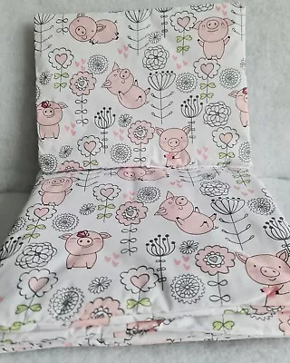 2 3 4 5 Pc Bedding Set Nursery Baby 100% Cotton For Cot Bed PINK PIGS FARM • £16.99