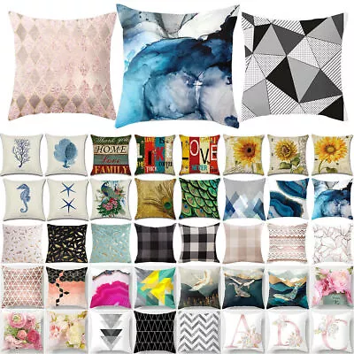 ’Square Pillow Cases Waist Throw Cushion Covers Sofa Bed House Decor 45CM*45CM# • $10.79
