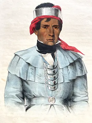 1836 J. T. Bowen Lithograph Chittee Yoholo Seminole Indian Chief Native American • $99.99