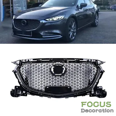 Front Upper Grille Honeycomb Trim Grill ABS Black For 2017-2018 Mazda 3 Axela • $93.72