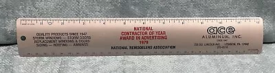 Vintage Collectible Metal Ace Aluminum Inc. Advertising Ruler 12 In Lebanon PA • $12