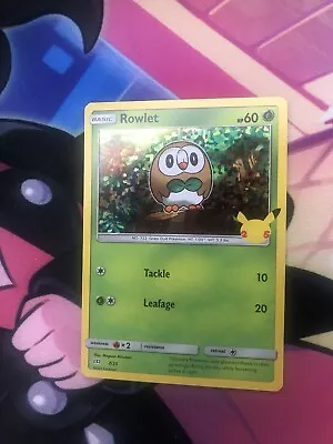 Pokémon TCG Rowlet McDonald's Promos 7/25 Holo Promo Promo • $1.99