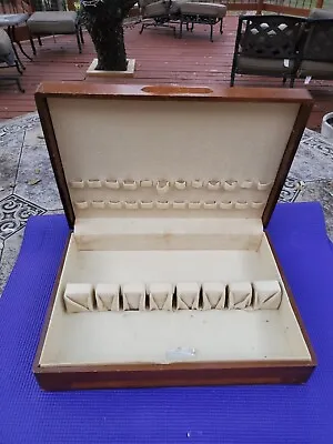 Flatware Silverware Wood Box Drawer Chest Case Anti Tarnish Proof Lining Storage • $20