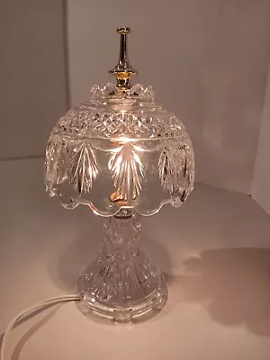 Vintage Cut Crystal Glass Boudoir Bed Side Night Light Table Lamp 11  • $49.99