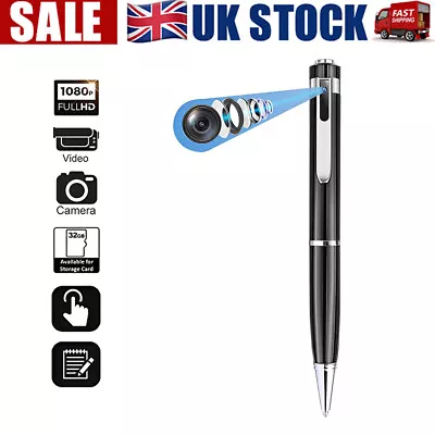 £7.99 • Buy Hidden Cam Pocket Pen Camera HD 1080P Mini Body Video Recorder DVR Security UK