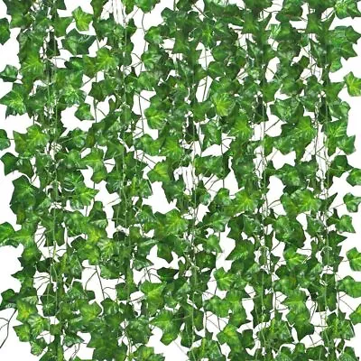 12 PCS Fake Ivy Leaves Artificial Greenery Vines For Decor Room Decor Garland • $9.99