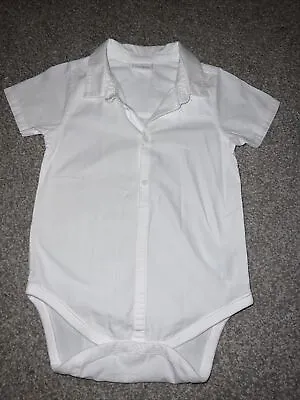 £3 • Buy Next Baby Boy Shirtbody Smart Collared White Bodysuit 1.5-2 Years
