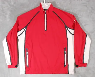 Mizuno Jacket Impermalite Flex Men Large Long Sleeve Red Performance Windbreaker • $24.75