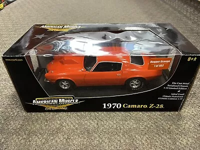 + ERTL American Muscle 1:18 Diecast 1970 Camaro Z-28 Hugger Orange 1 Of 402 LNIB • $175