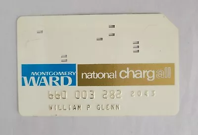 Vintage 1960s Montgomery Ward National Charg-all Credit Card • $17.95