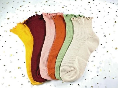 $10.99 • Buy 6 Pair Fashion Women Ankle Cotton Ruffles Socks Spring Summer Girl Casual US