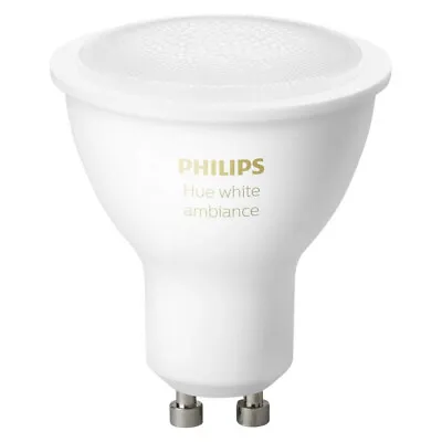 $72 • Buy Philips Hue GU10 5.4cm Smart Light V2 5.7W LED Bulb Globe W/ Bluetooth White