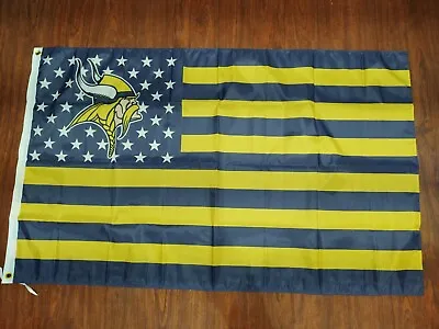 Minnesota Vikings 3x5 American Flag. US Seller. Free Shipping Within The US • $12.98