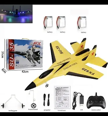 RC Plane FX620 SU35 3x LiPo Model Jet Fighter Remote Control Aircraft Airplane • $48.95