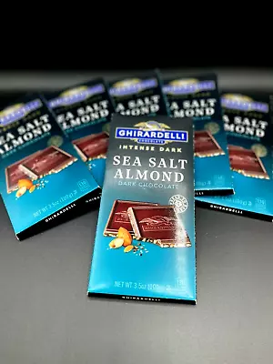 $66.88 • Buy 24 Ghirardelli SEA SALT ALMOND DARK CHOCOLATE Squares 3.5oz Bar