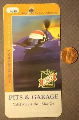 2003 Indianapolis 500 Season Pass Cardboard Pit Pass Gil De Ferran Winner COOL-- • $8.99
