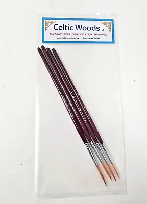 Full Set Of 4 Synthetic Sable Rigger Brushes Sizes 0 1 2 And 3 • £6.35