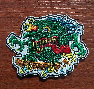 Skater Patch Gnarly Skateboard Goblin Monster Embroidered Iron On 2.75x3.5  • $6