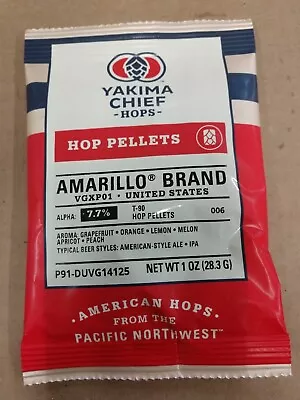 (50) 1oz Bags -Yakima Chief Hops -  Amarillo Brand - Past Best Use By Date 10/22 • $19.95