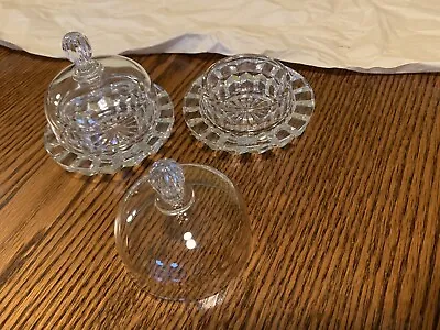 Vintage Glass Tea Candle Holder With Tops. Engraved Glass. Home Decor • $45