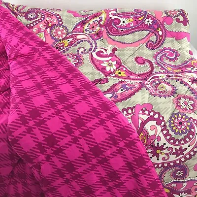 Vera Bradley Paisley Meets Plaid Twin Comforter 66  X 88  • $47