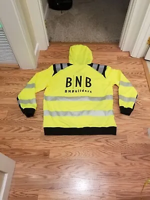 NWOT Mens Blaklader Workwear Hi Vis Hooded Sweatshirt Jacket 3XL BNB BNBUILDERS  • $49.99