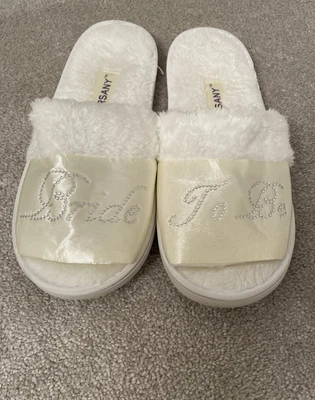 £4.99 • Buy Bride To Be Wedding Slippers Open Toe Diamanté