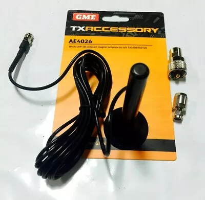 GME AE4026 UHF Compact Rare Earth Magnet Base Antenna 2.5 Mtr Cable Quick Fit • $49.95