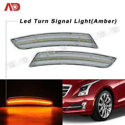 For 2015-2019 Cadillac ATS CTS CTS V Amber LED Side Marker Light Fender Lamp 2X • $29.69