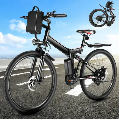 26'' Folding Electric Bikes 500W 48V Mountain Bicycle 21-Speed Commuting E Bike • $478.99