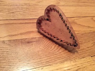 Michael Bonne Aged Copper Folkart Ruffled 4-1/2” Heart Cookie Cutter Rare • $175