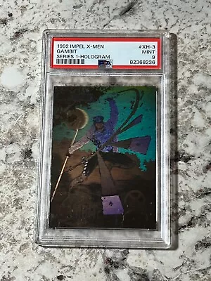 1992 Impel X-Men Series 1 #XH-3 Gambit HOLOGRAM Trading Card PSA 9 MINT • $75